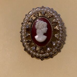Coro Cameo brooch